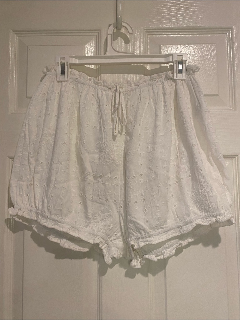 And Now This white eyelet bloomer shorts
